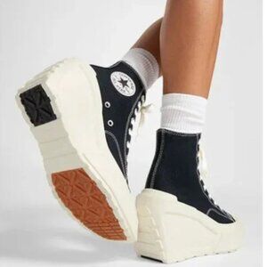 Converse Chuck Taylor All Star Chuck 70 De Luxe Wedge Sneakers Black Women's 6.5